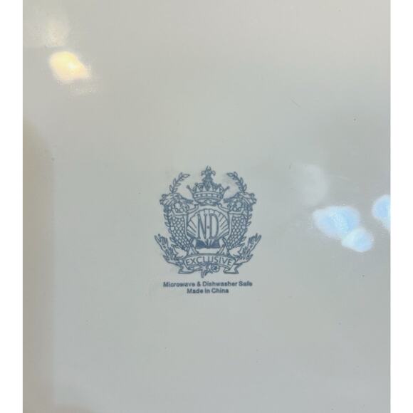 Vintage ND Exclusive Platter Raised Embossed Ivory Patterned China 16.5 X 13 - Picture 2 of 7